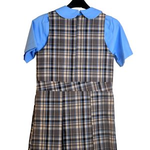 Sky Blue and Grey Checkered School Uniform (Girls)