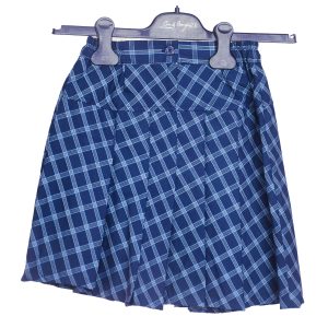 Royal Blue Checkered Skirt
